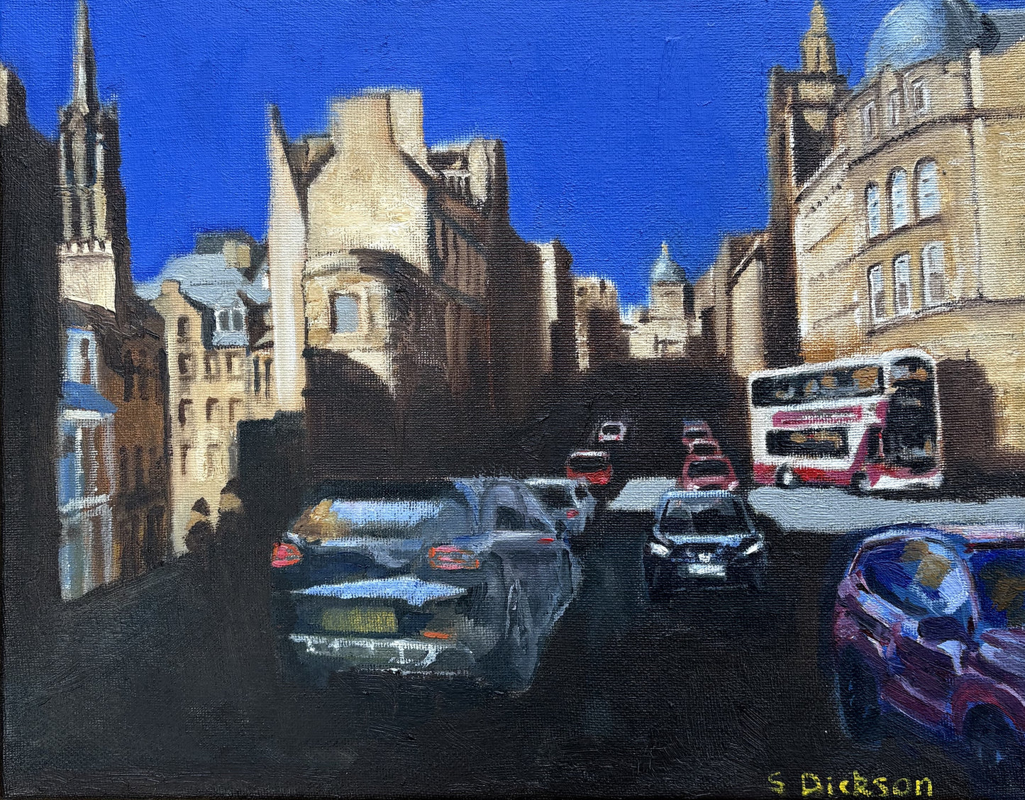 George IV Bridge, Edinburgh. Oil Painting