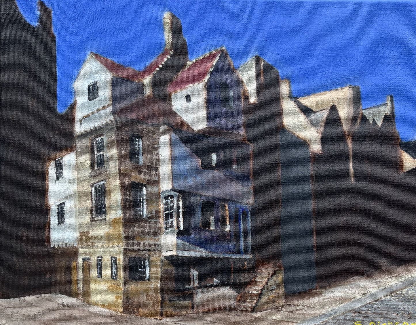 John Knox's House, Edinburgh. Oil Painting