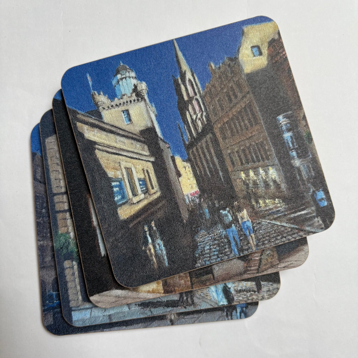 Set of 4 Edinburgh Cityscape Coasters